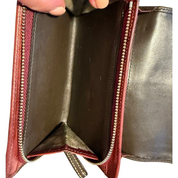 Coach Y2K, vintage bifold, leather wallet in brown and tan leather - Picture 4 of 11